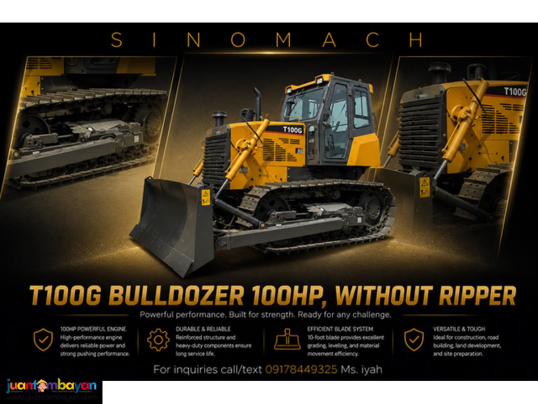 SINOMACH T100G BULLDOZER 100HP, WITHOUT RIPPER
