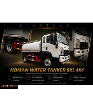 SINOTRUK  HOMAN 4X4 WATER TANKER, 8K LITERS