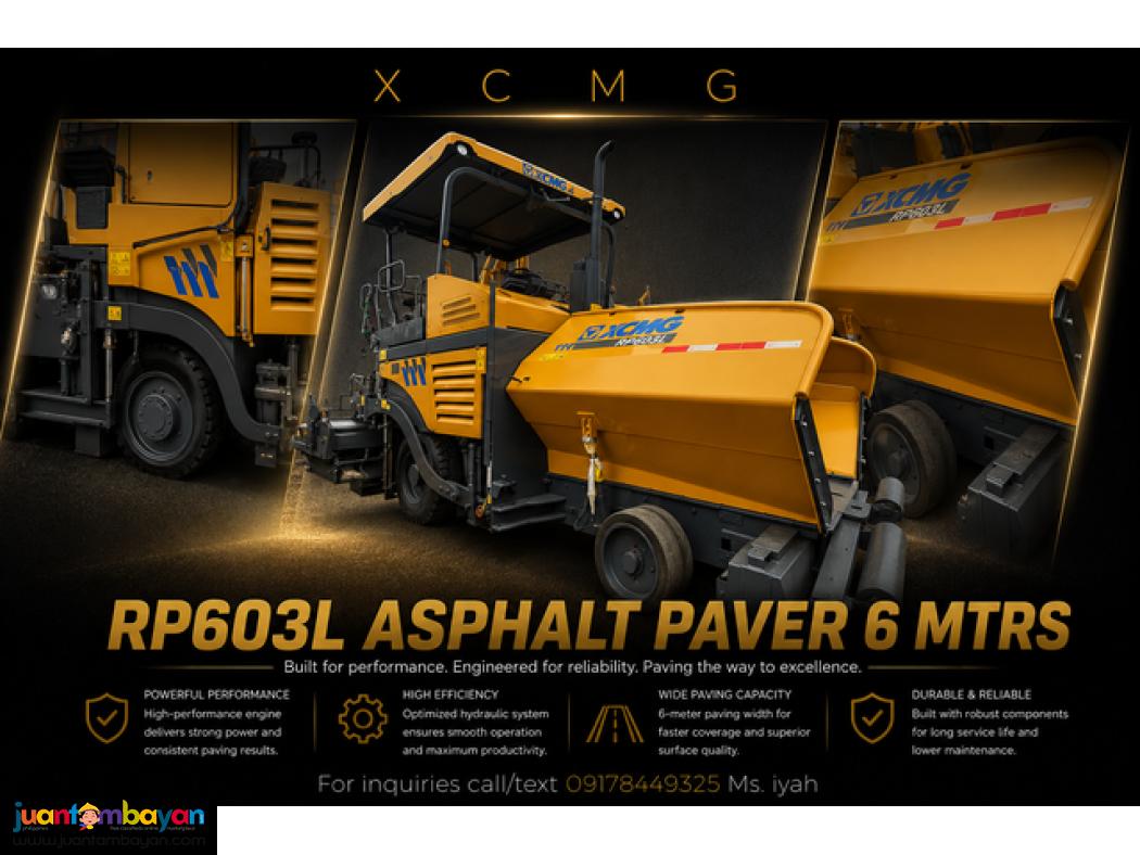 XCMG RP603L ASPHALT PAVER, 6MTRS