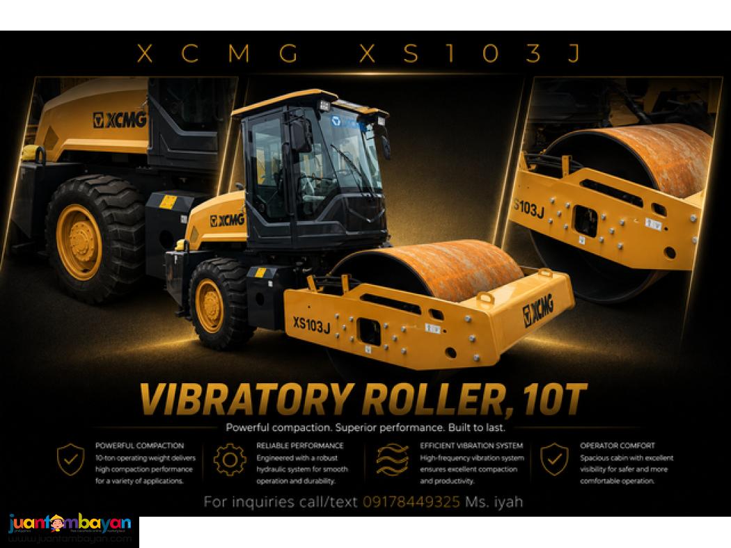 XCMG XS103J VIBRATORY ROLLER, 10T