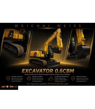 WEICHAI WE135 EXCAVATOR CRAWLER TYPE, 0.6CBM, with front Dozer
