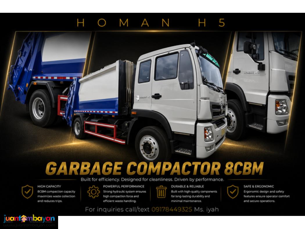 SINOTRUK HOMAN H5 4X2 GARBAGE COMPACTOR, 8CBM