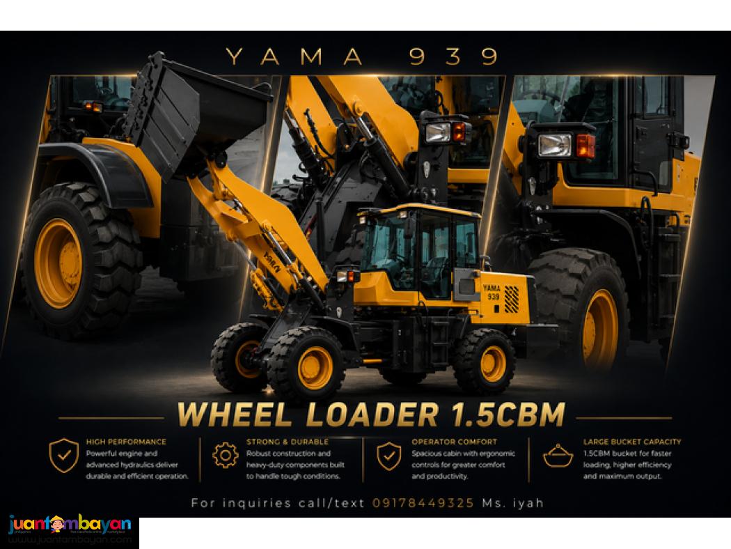 YAMA 939 WHEEL LOADER, 1.5CBM