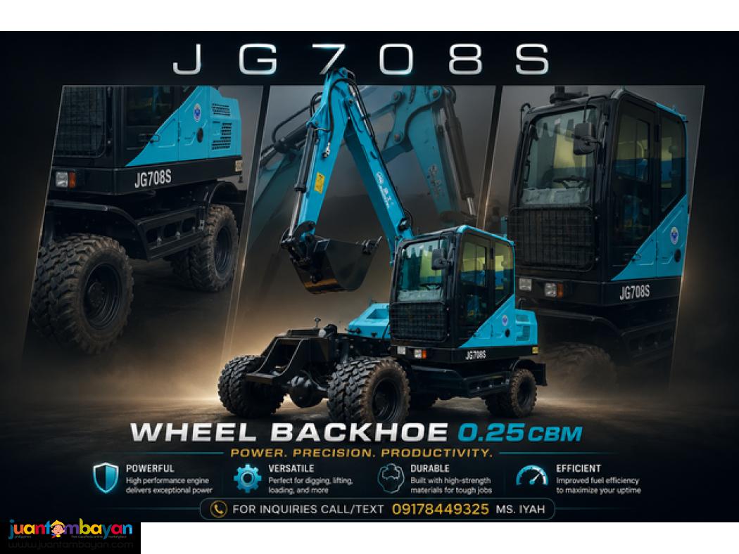 JINGGONG JG708S WHEEL BACKHOE, 0.25CBM