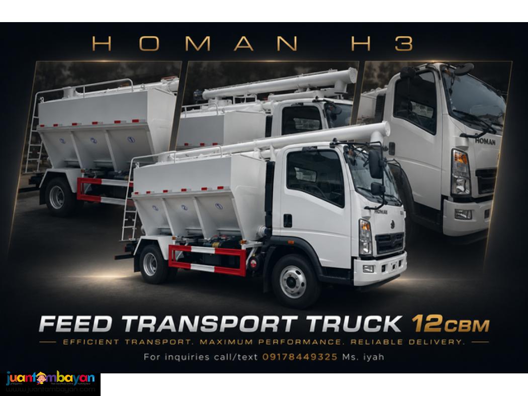 SINOTRUK HOMAN H3 FEED TRANSPORT TRUCK 12CBM E2 3 HOUSE 