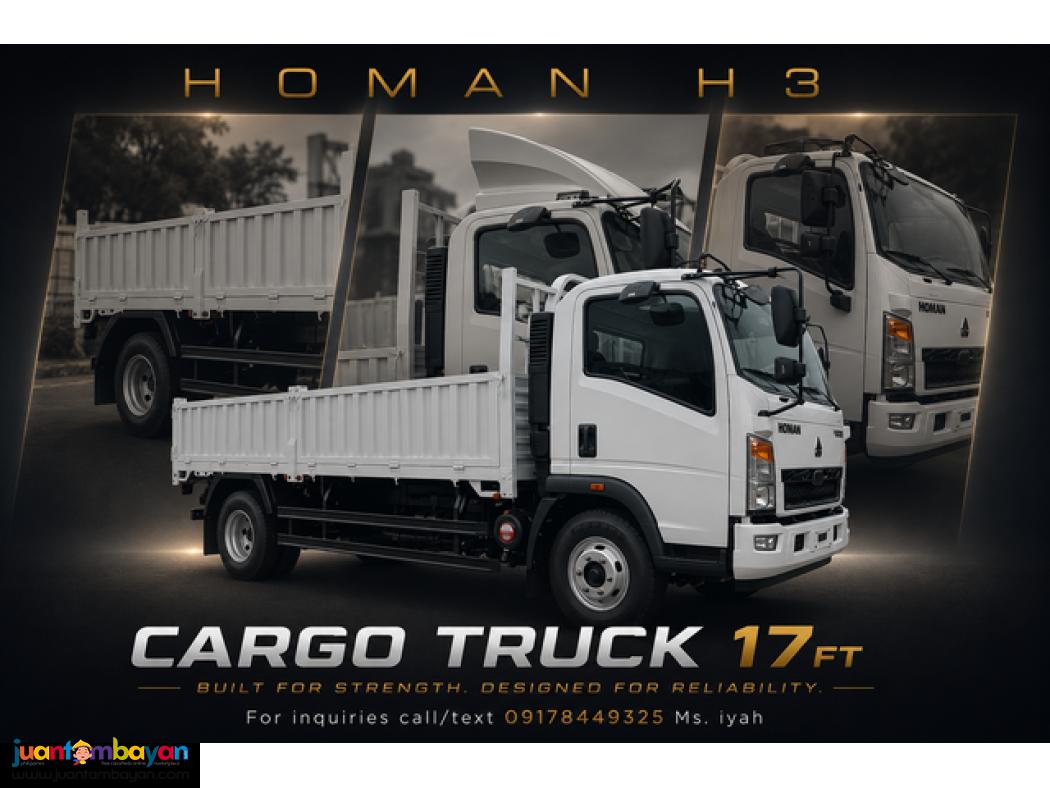 SINOTRUK HOMAN H3 4X2 CARGO TRUCK, 17FT