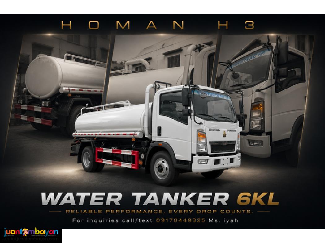 SINOTRUK HOMAN  4X2 WATER TANKER, 6KL