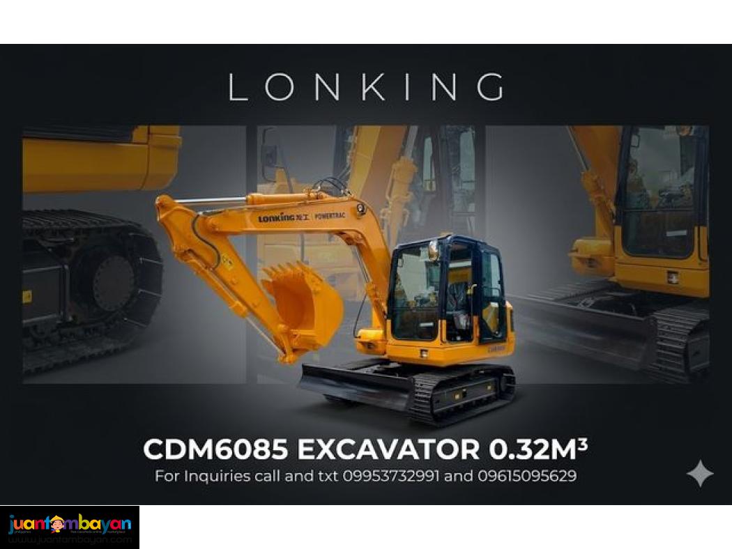 Lonking CDM6085N Excavator 0.32cbm Yanmar Engine