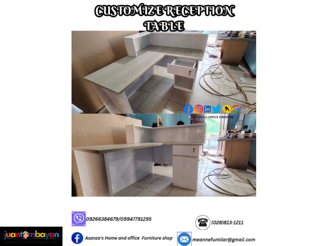CUSTOMIZE RECEPTION TABLE