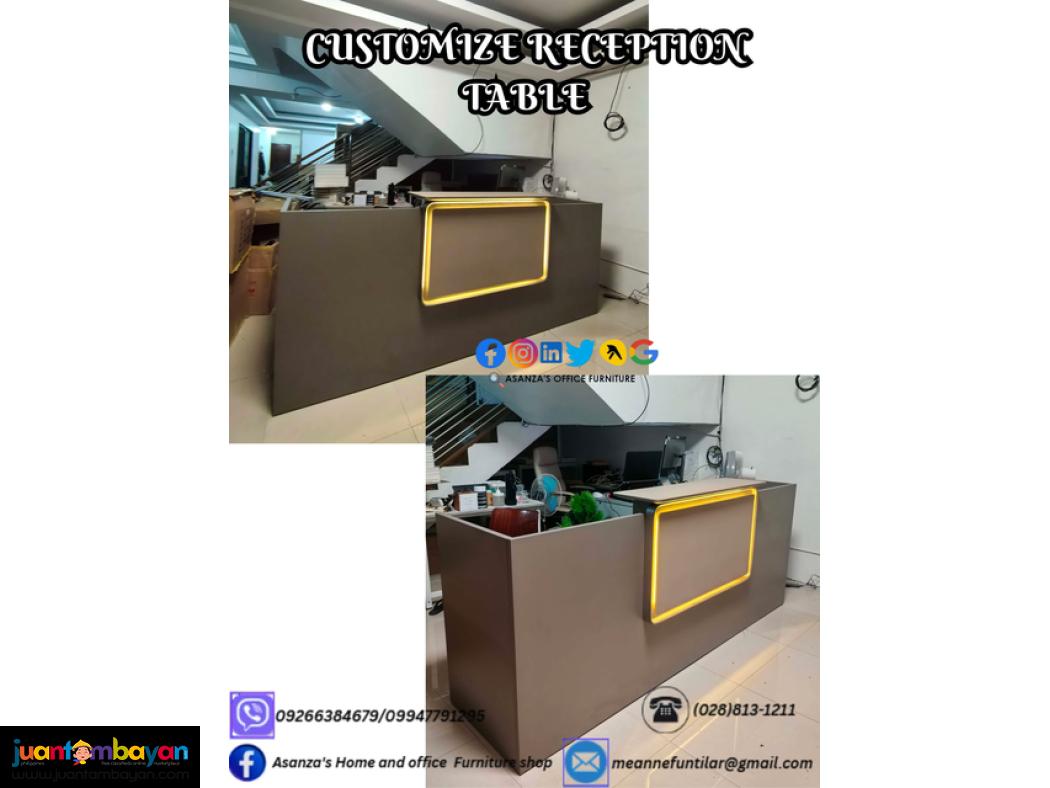CUSTOMIZE RECEPTION TABLE