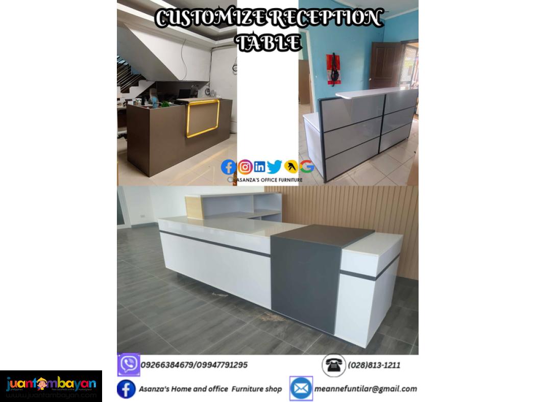 CUSTOMIZE RECEPTION TABLE