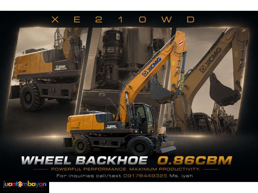 BRANDNEW XE210WD XCMG WHEEL BACKHOE, 0.86CBM