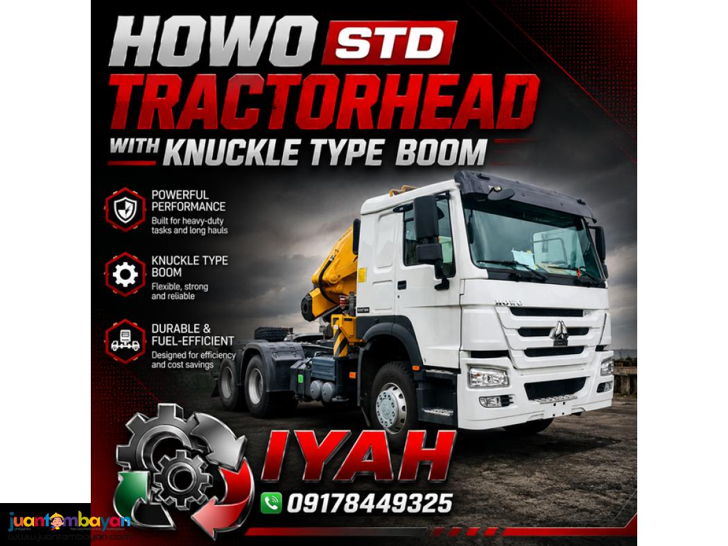 SINOTRUK HOWO STD 6X4 TRACTORHEAD WITH KNUCKLE TYPE BOOM