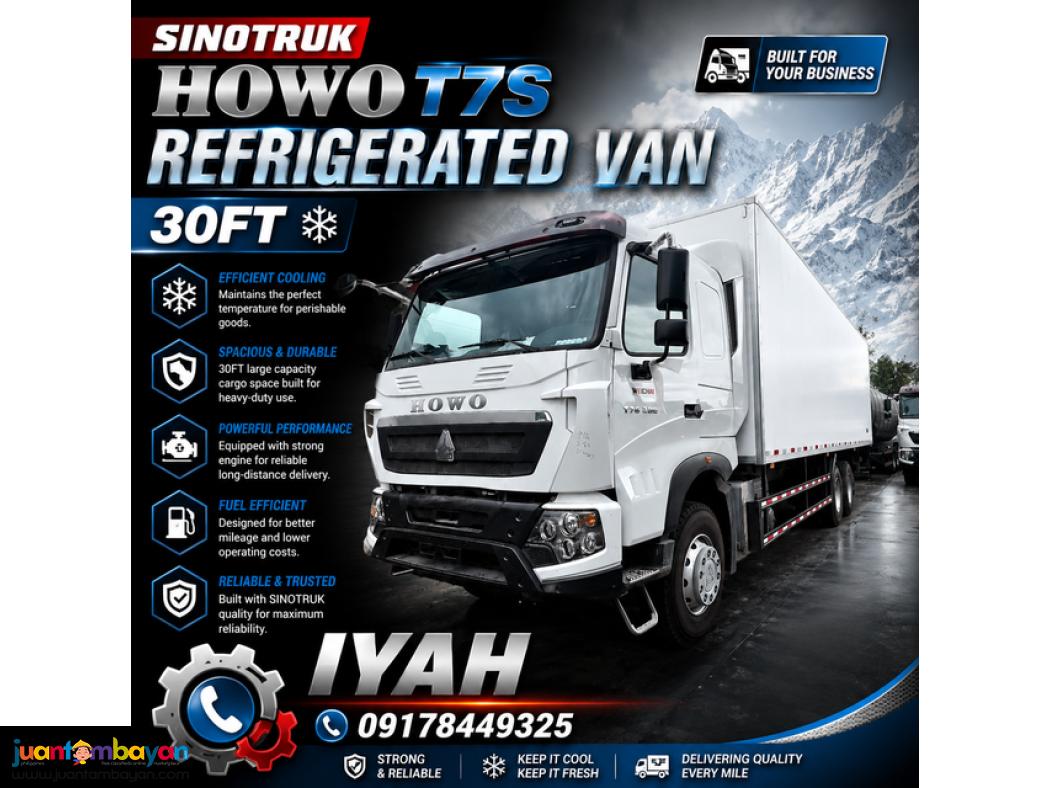 SINOTRUK REFRIGERATED VAN HOWO T7S 6X4- 30FT,