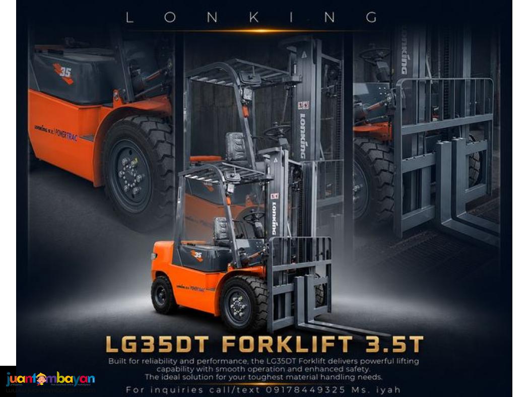 LONKING LG35DT FORKLIFT 3.5TONS STANDARD MAST
