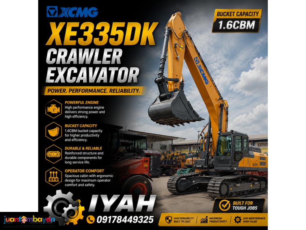 XCMG XE335DK CRAWLER EXCAVATOR- 1.6CBM 