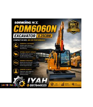 BRANDNEW LONKING CDM6060N EXCAVATOR, 0.25CBM