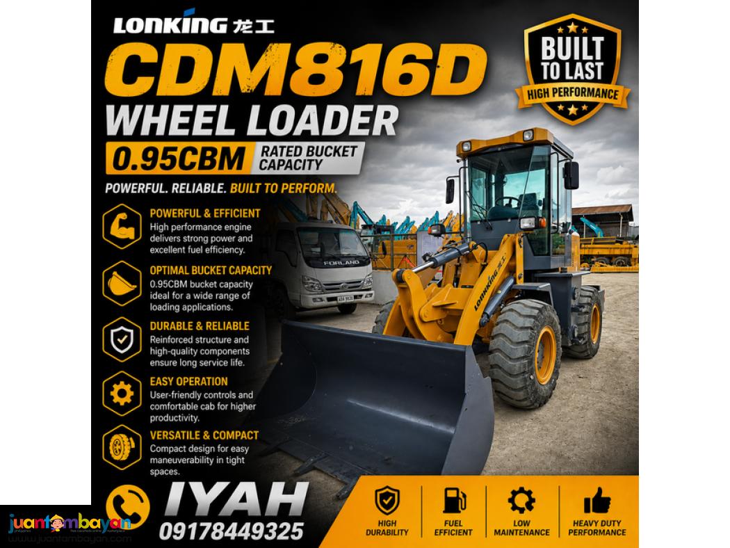 LONKING CDM816D WHEEL LOADER, 0.95CBM