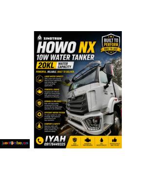 SINOTRUK HOWO NX 6X4 WATER TANKER, 20KL