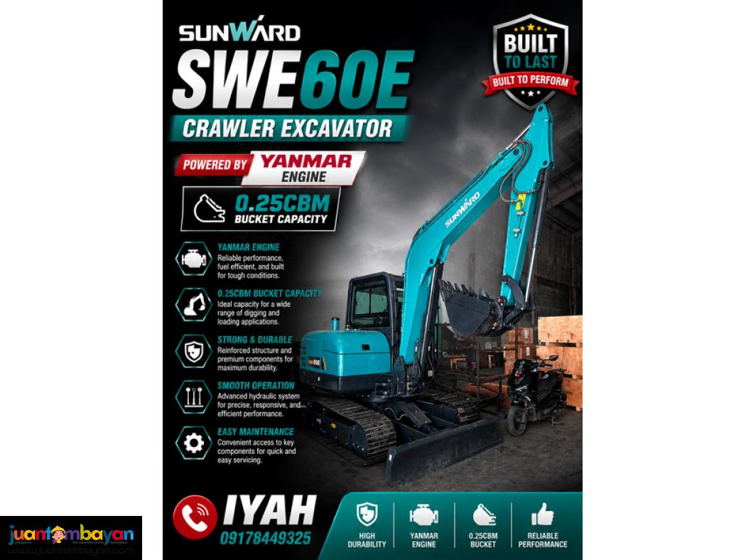 SUNWARD SWE60E EXCAVATOR CRAWLER TYPE, 0.25CBM