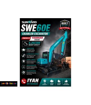 SUNWARD SWE60E EXCAVATOR CRAWLER TYPE, 0.25CBM