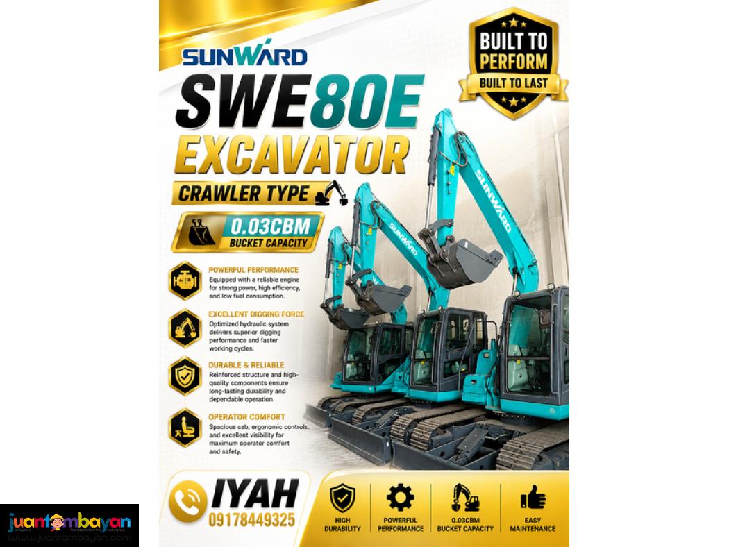 SUNWARD SWE80E EXACVATOR CRAWLER TYPE, 0.03CBM