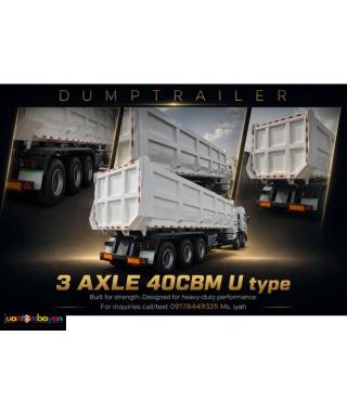 POWERTRAC TRAILER DUMP TRI AXLE U TYPE 40CBM 