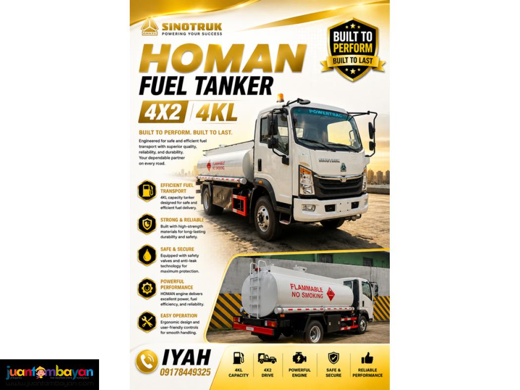 HOMAN H3 4X2 FUEL TANKER 4K LITERS