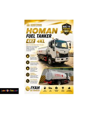 HOMAN H3 4X2 FUEL TANKER 4K LITERS