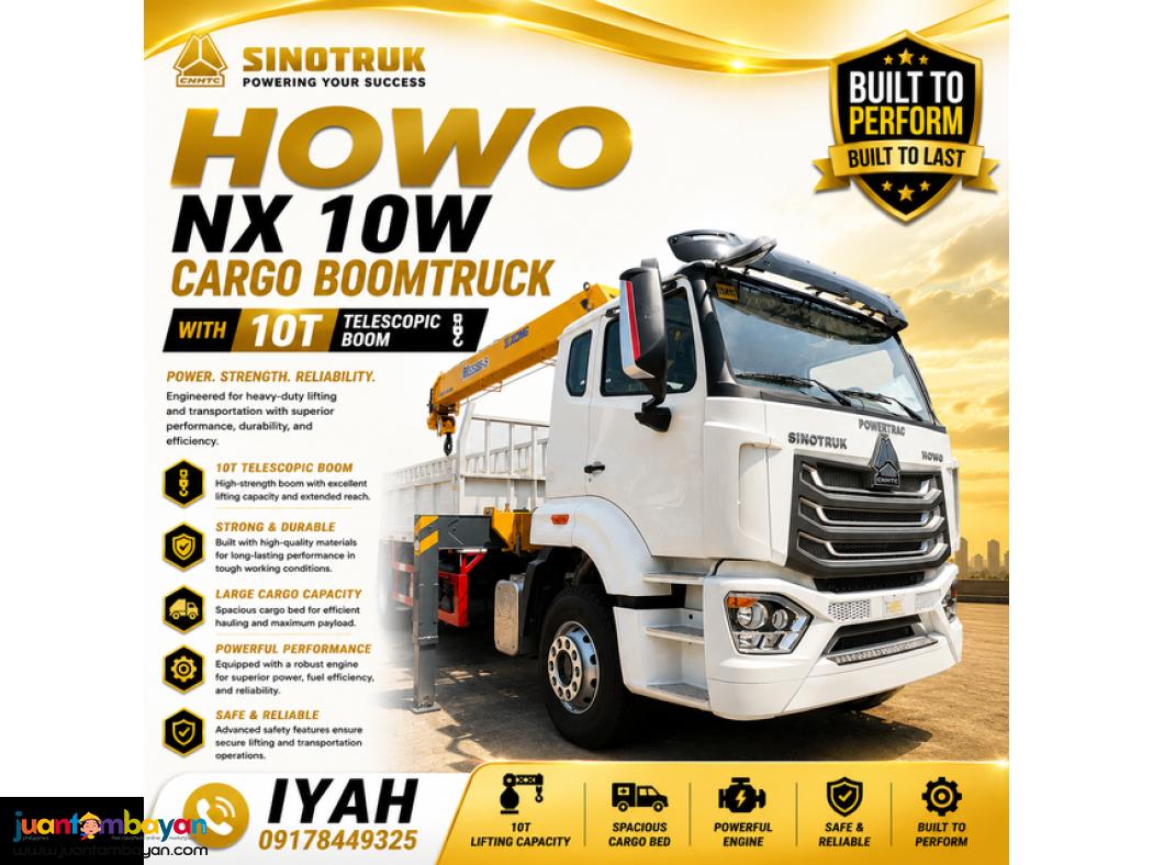 HOWO NX 10W CARGO TRUCK WITH 10T BOOM