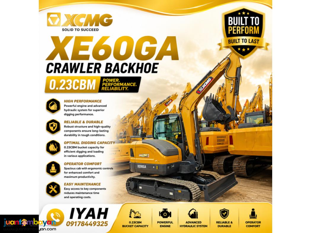 XE60GA EXCAVATOR CRAWLER TYPE, 0.23CBM