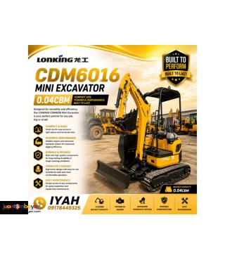 LONKING CDM6016 MINI EXCAVATOR, 0.04CBM