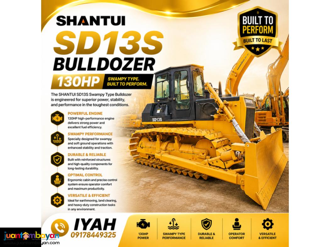 SHANTUI SD13S BULLDOZER, 130HP SWAMPY