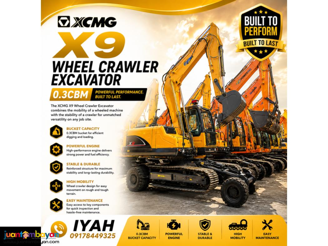 X9 WHEEL CRAWLER EXCAVATOR, 0.3CBM