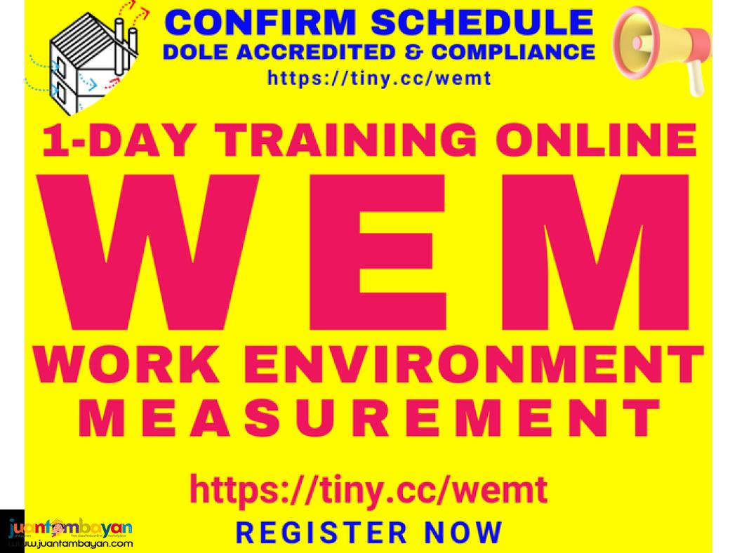 1 day WEM Training Work Environment Measurement Training DOLE