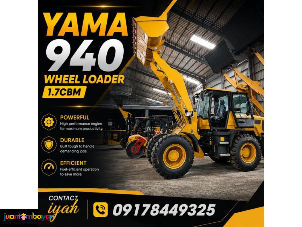 YAMA 940 WHEEL LOADER 1.7CBM YUCHAI ENGINE 