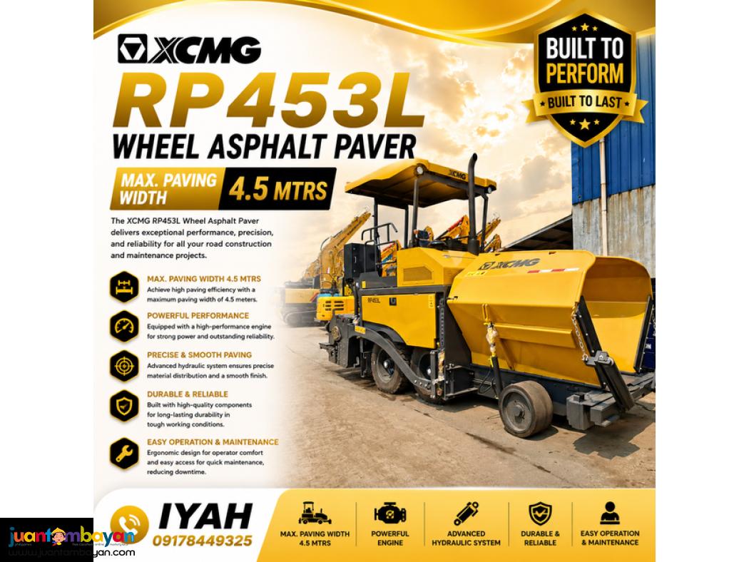 XCMG 453L WHEEL ASPHALT PAVER 4.5MTRS