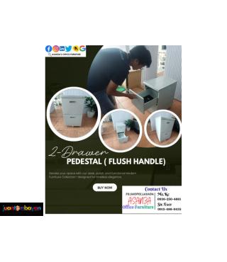 Steel Filing 2 Drawer Mobile Pedestal Flush Handle-Asanza