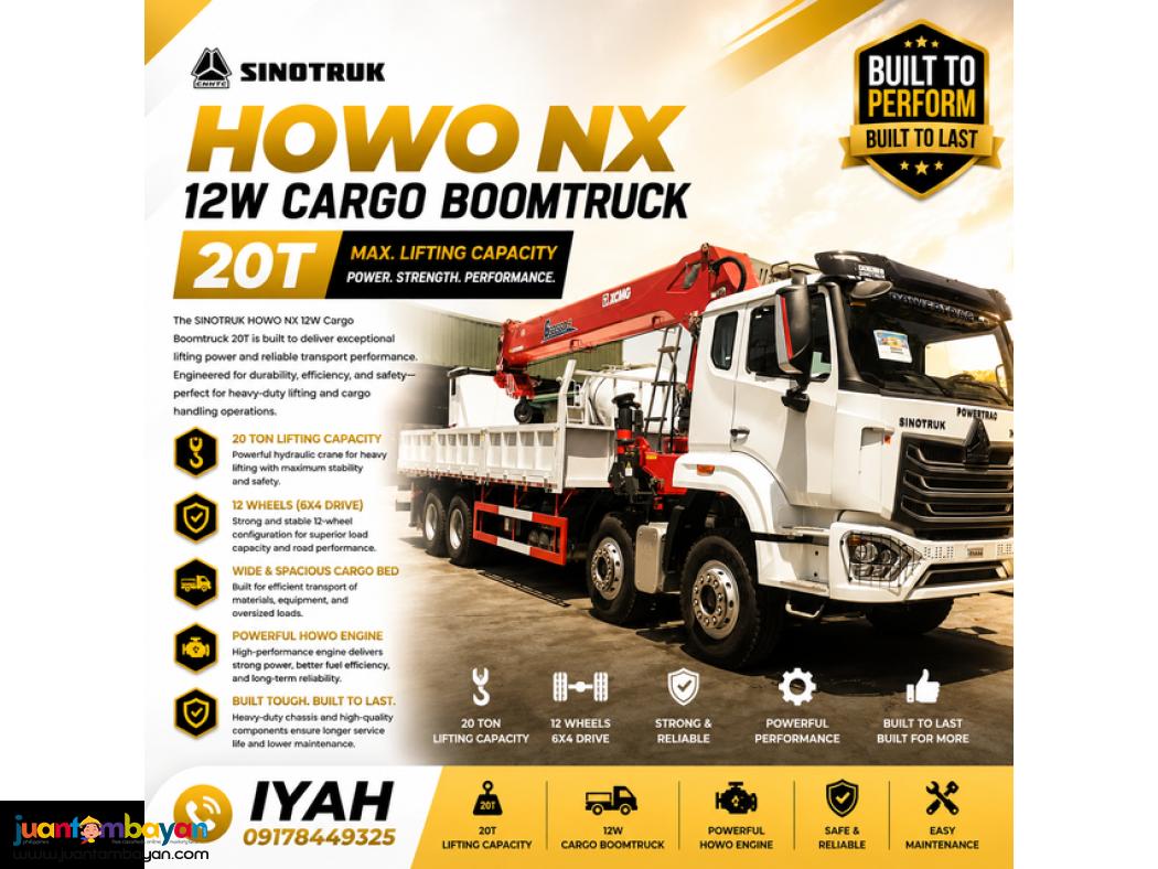 HOWO NX 12W BOOMTRUCK 20,T