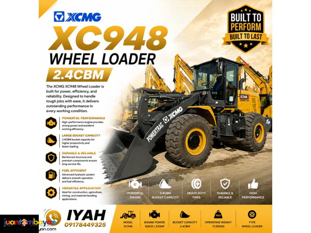 XCMG XC948 WHEEL LOADER, 2.4CBM