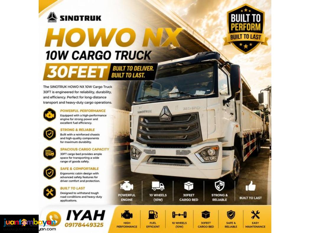 SINOTRUK HOWO NX CARGO TRUCK 10W 32FEET