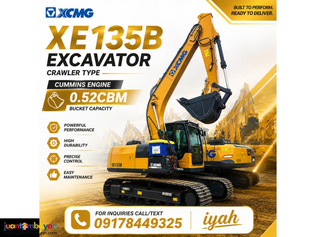 XCMG XE135V EXCAVTOR CRAWLER TYPE, CUMMINS... 0.52CBM