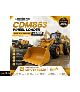 LONKING CDM863 WHEEL LOADER WEICHAI ENGINE, 4.2CBM