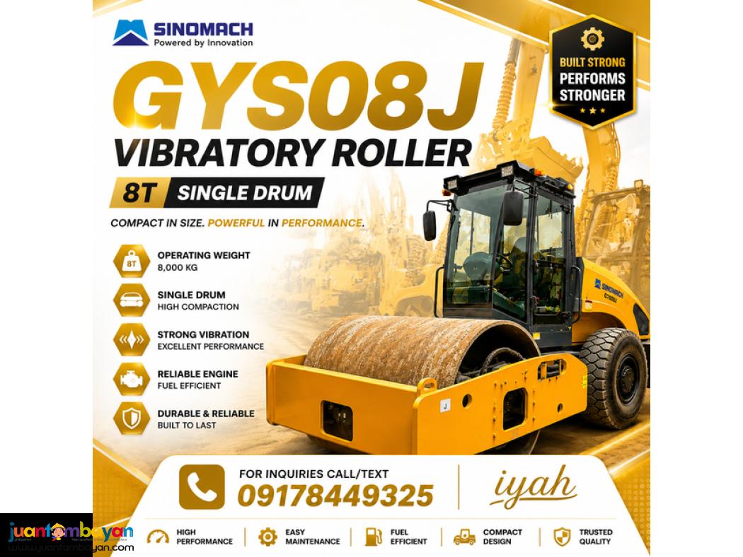 SINOMACH GYS08J VIBRATORY ROLLER, 8T