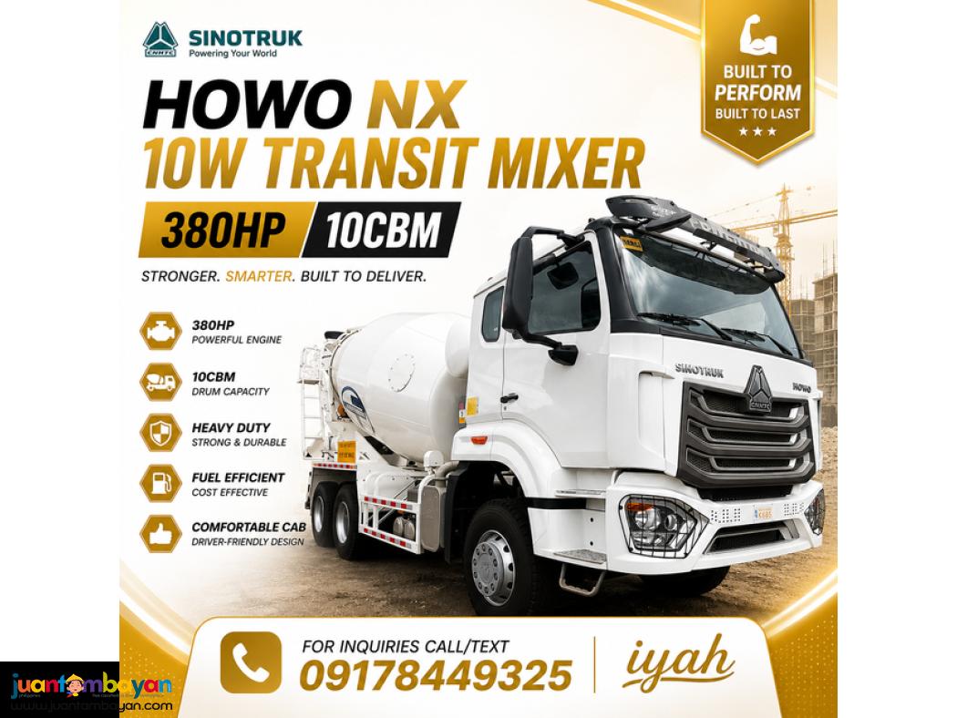 SINOTRUK HOWO NX 10W TRANSIT MIXER, 10CBM