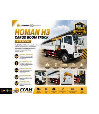 SINOTRUK HOMAN H3 4X2 CARGO BOOM TRUCK 3.2TONS