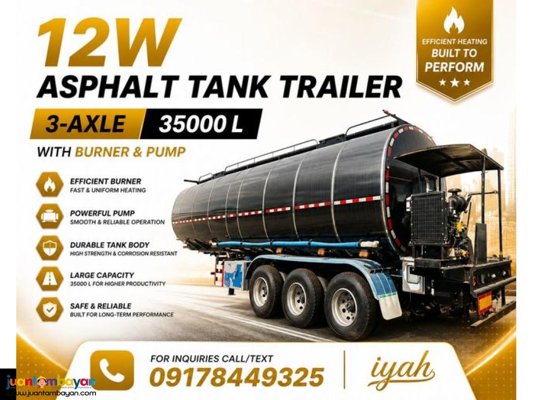 POWERTRAC ASPHALT TRAILER 3-AXLE, 35000L