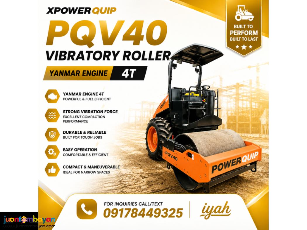 POWERQUIP PQV40 VIBRATORY ROLLER,4T