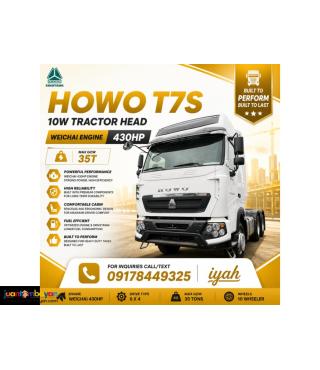 SINOTRUK HOWO T7S 10W TRACTOR HEAD, 35T