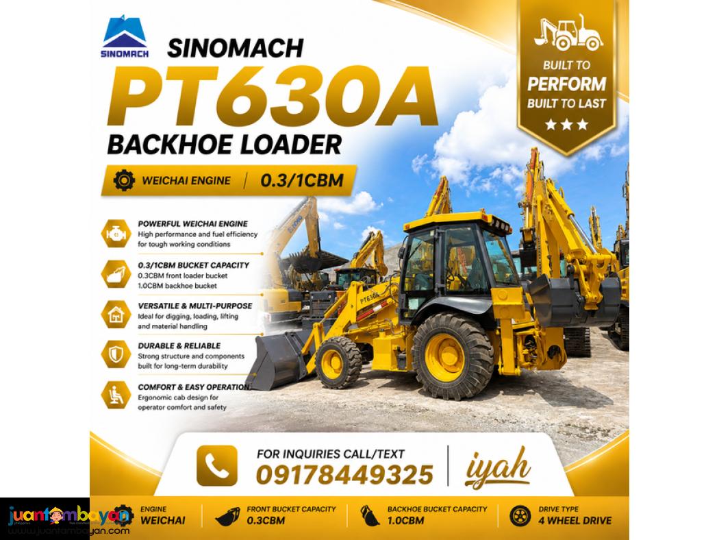SINOMACH PT630A BACKHOE LOADER, 0.3/1CBM